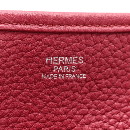 Hermes Taurillon Clemence Evelyne III PM Rouge Grenat 6 of 10