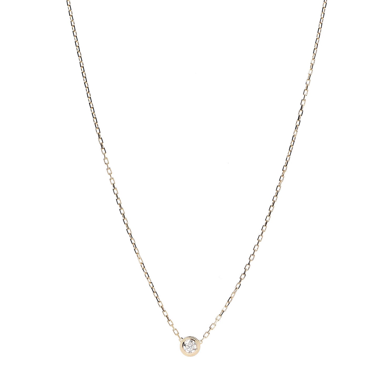 18K Pink Gold Diamond LM D'Amour Pendant Necklace