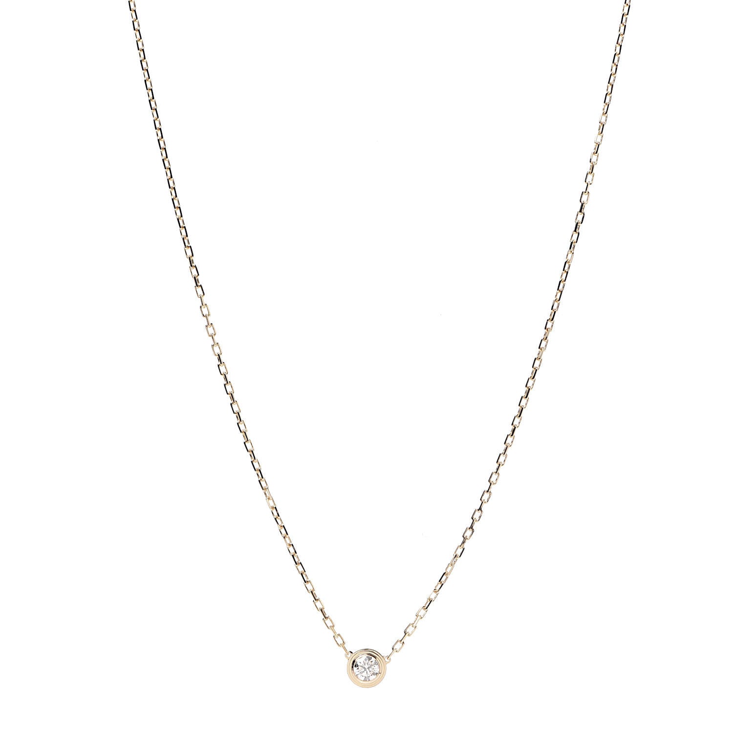 Cartier 18K Pink Gold Diamond LM D'Amour Pendant Necklace 1 of 5
