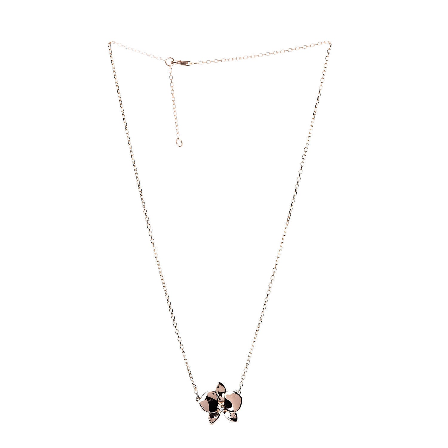 Cartier 18K Pink Gold Diamond Caresse D'Orchidees Par Necklace 3 of 6