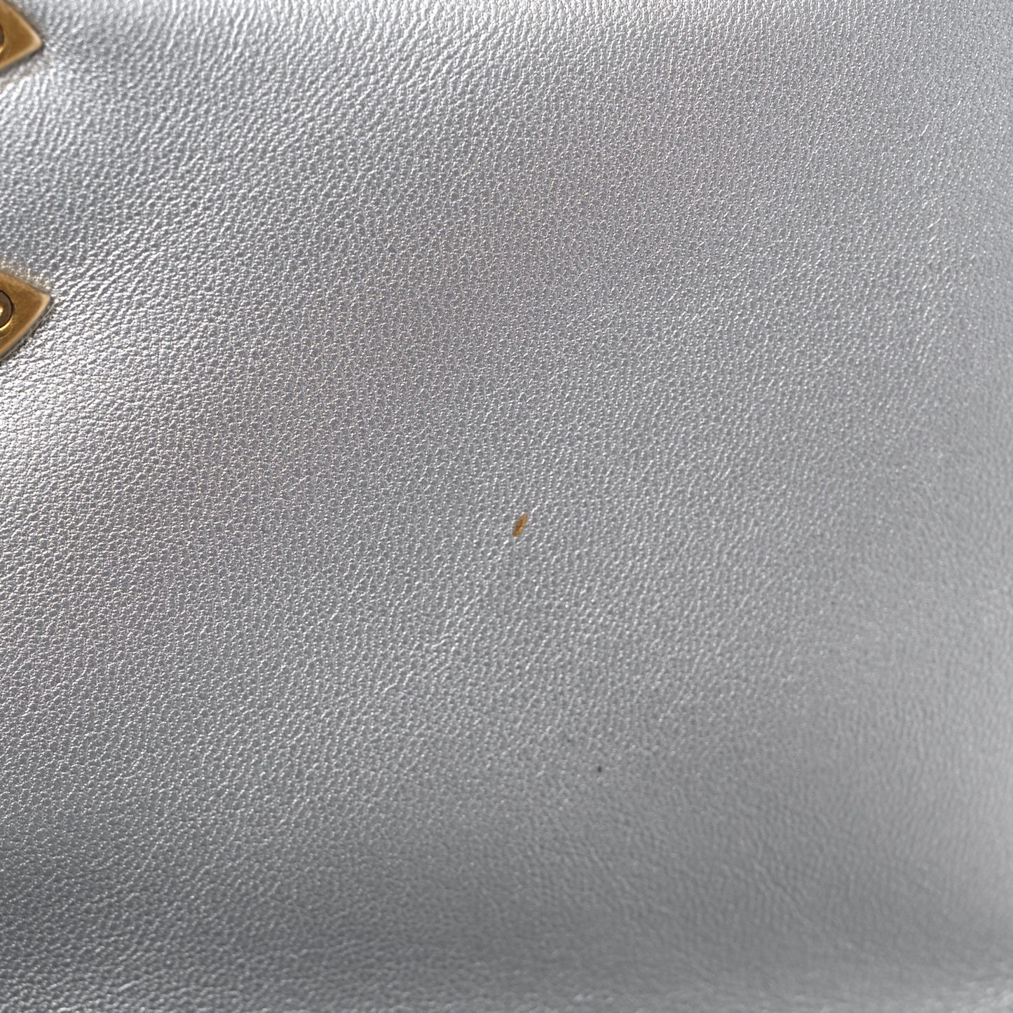 Metallic Goatskin Quilted Medium Chanel 19 Flap Silver