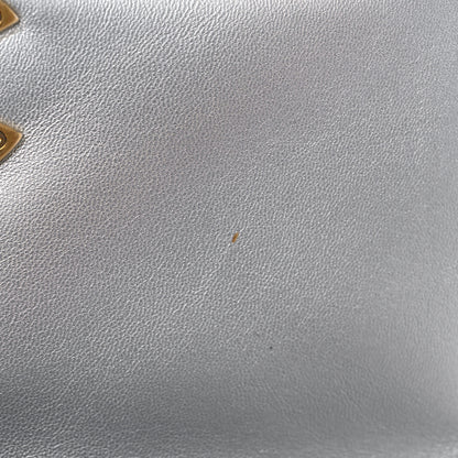 Chanel Metallic Goatskin Quilted Medium Chanel 19 Flap Silver 10 of 10