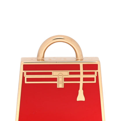 Hermes Lacquered Kelly Curiosite Charm Rouge H 2 of 6