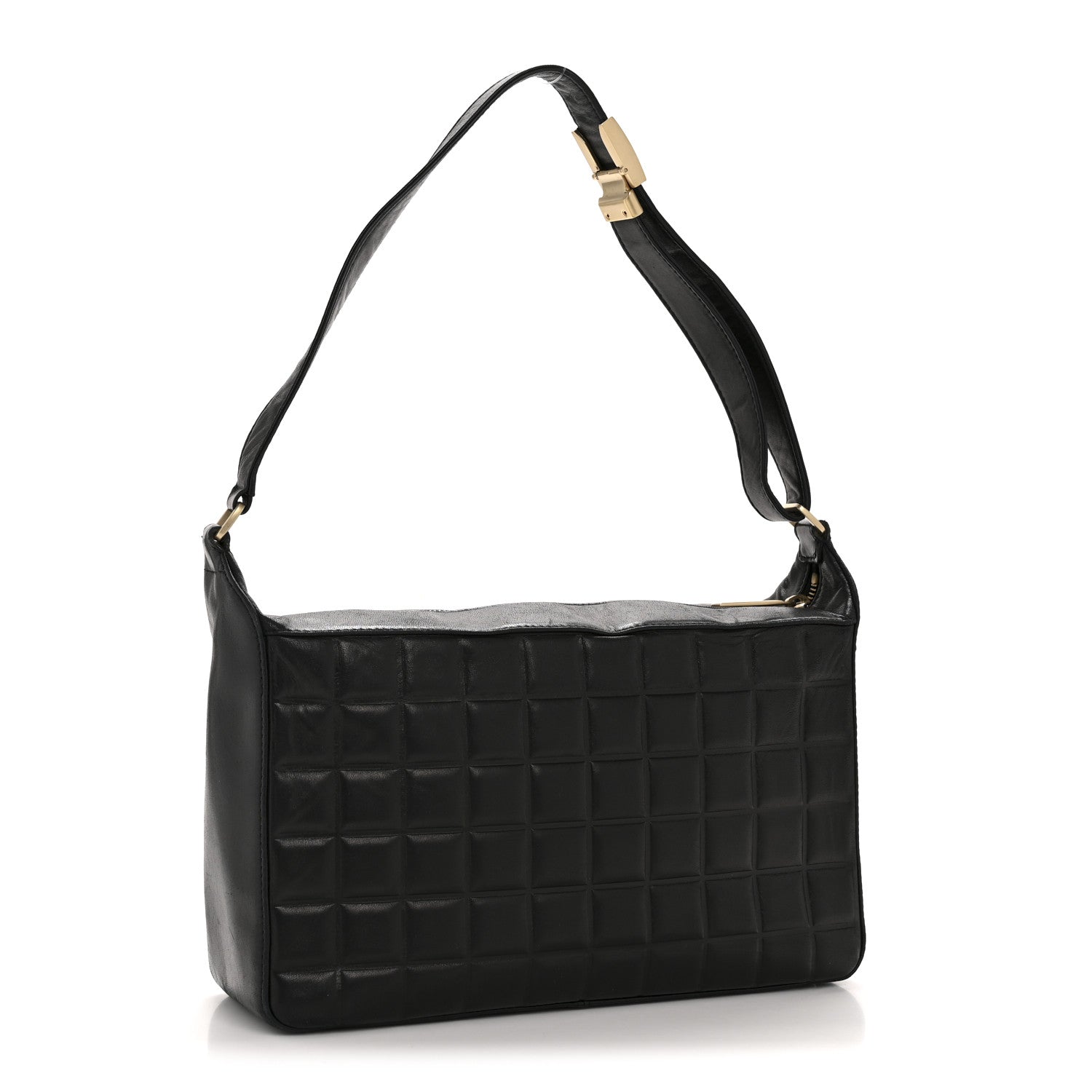 Chanel Lambskin Quilted Medium Chocolate Bar Shoulder Bag Black 3 of 13