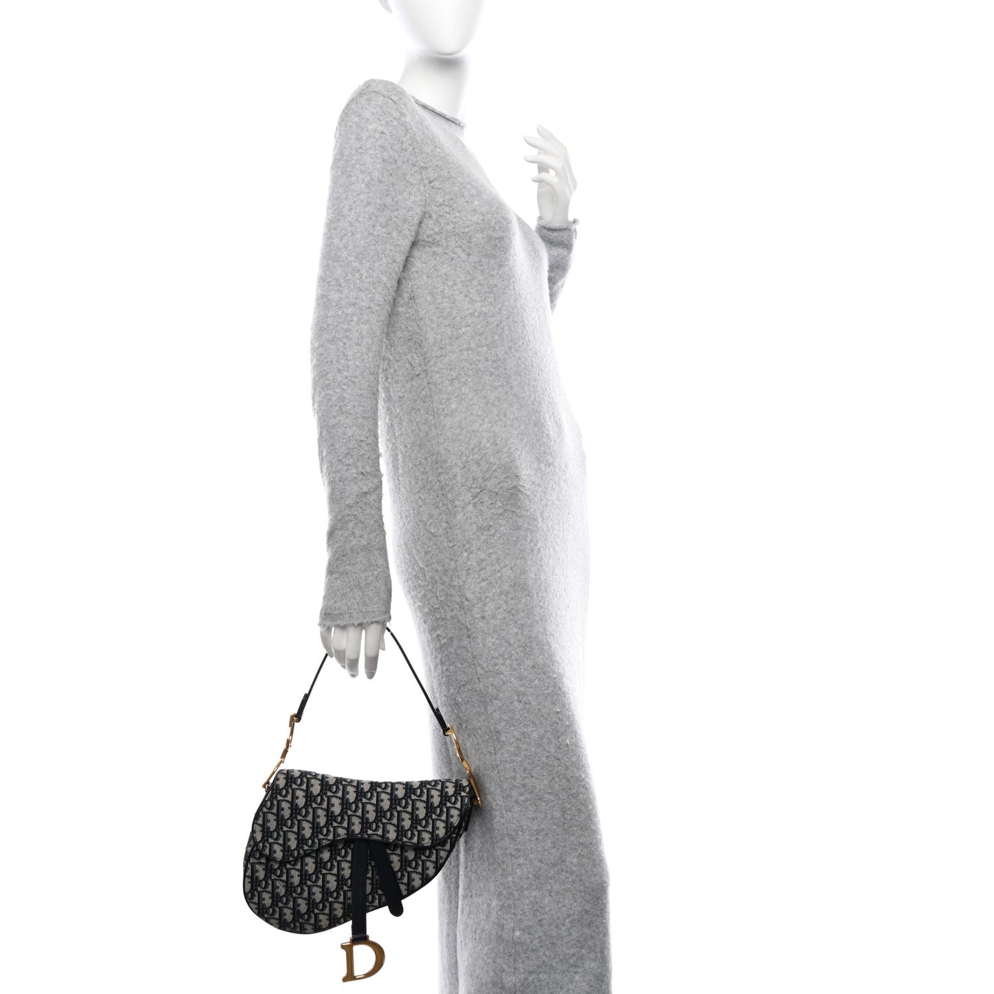 CHRISTIAN DIOR Oblique Saddle Bag Blue