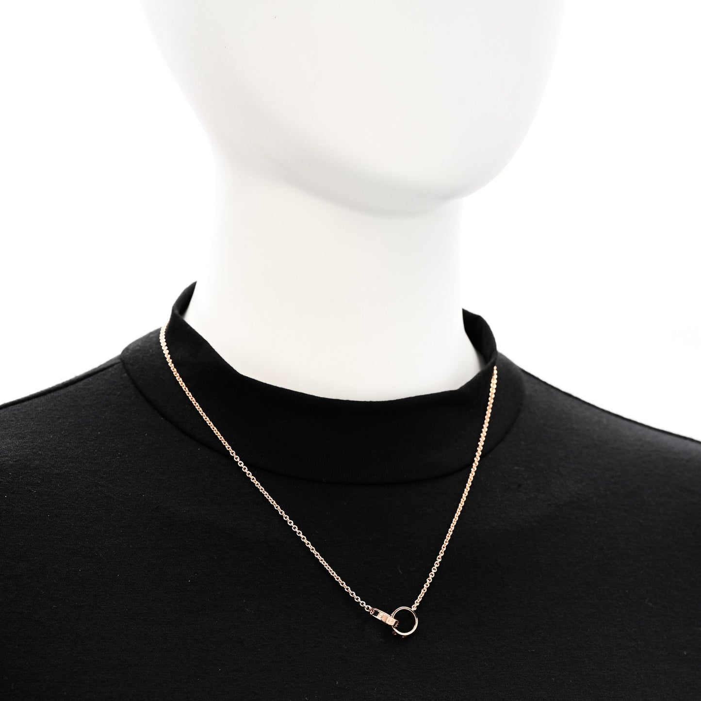 18K Pink Gold Interlocking LOVE Necklace