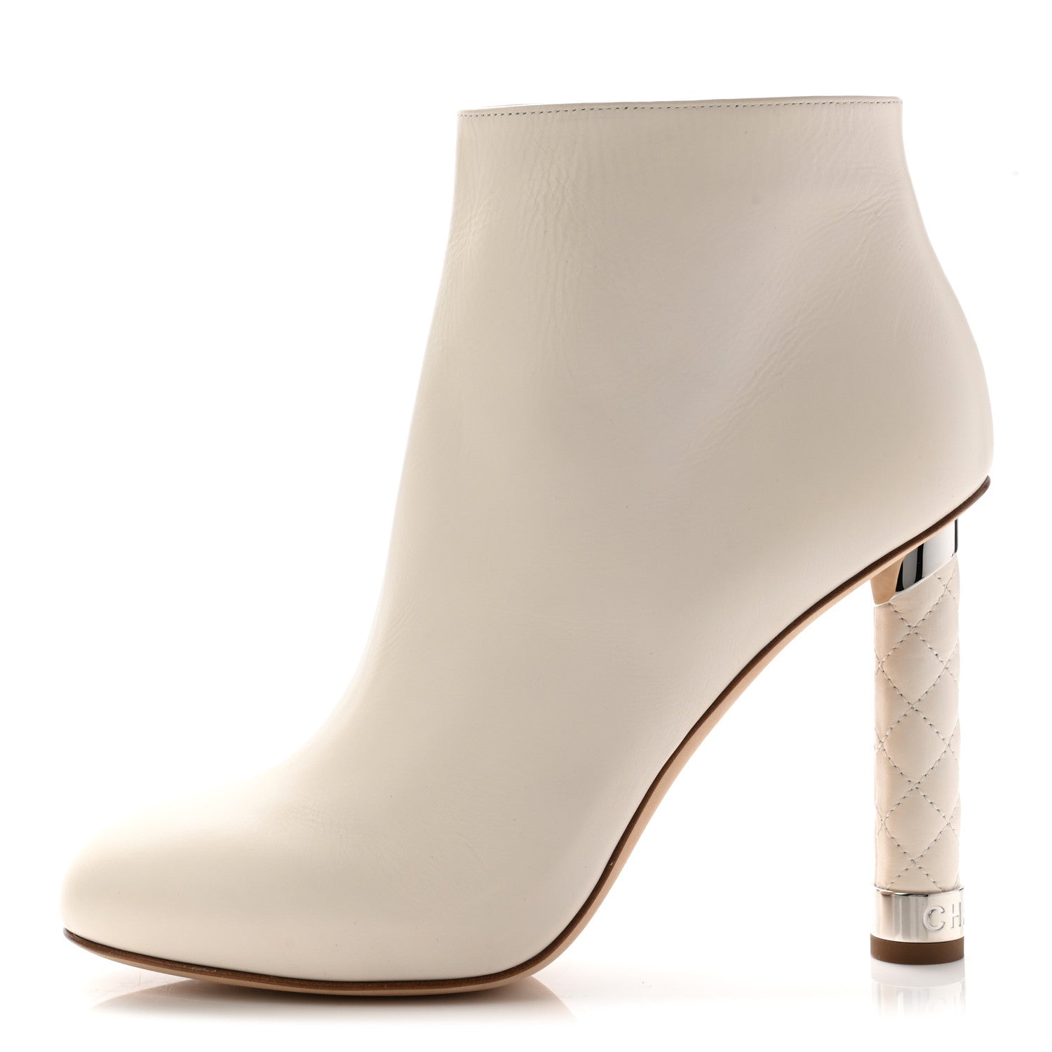 Chanel Calfskin Short Boots 40 White 1 of 12