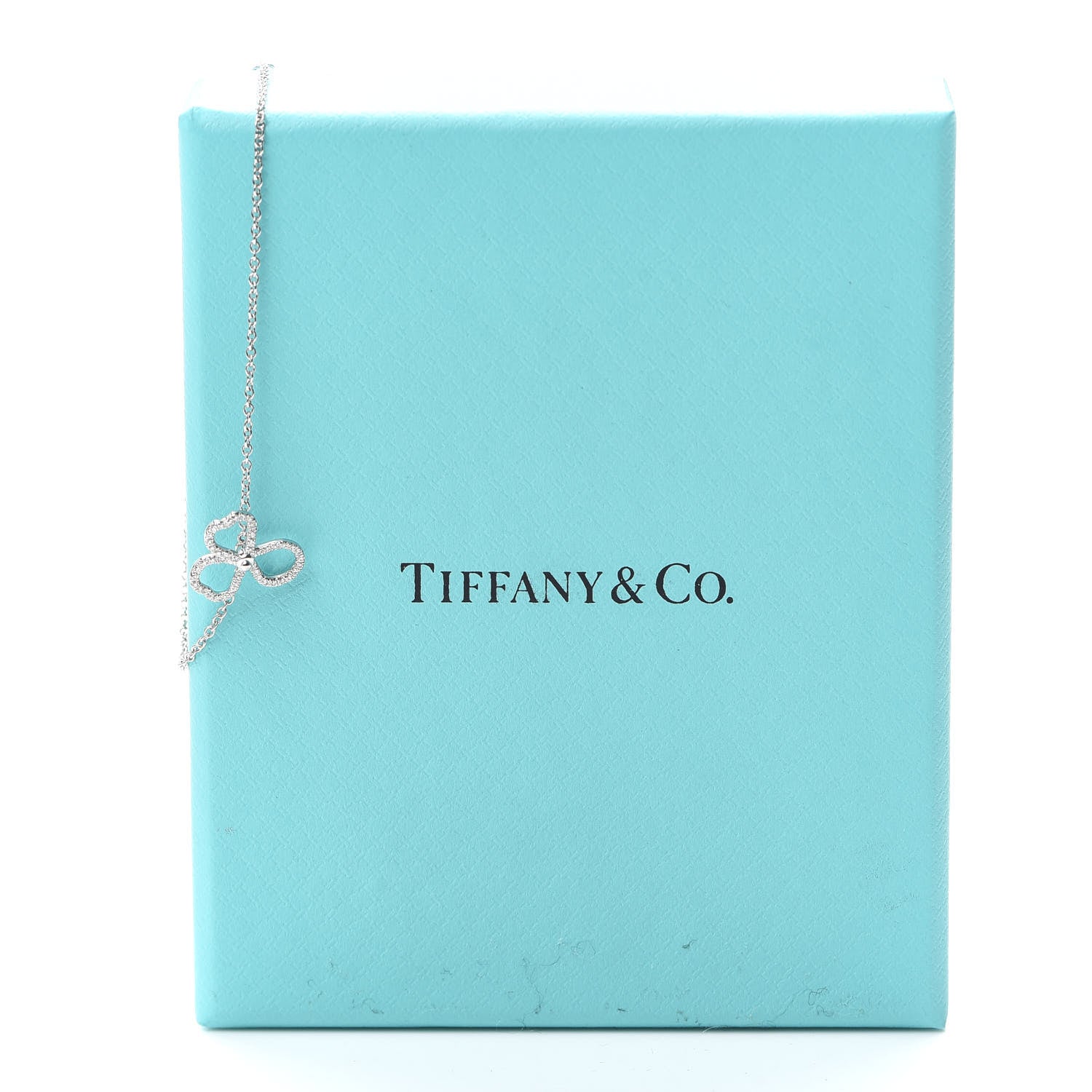 Tiffany Platinum Diamond Paper Flowers Open Flower Bracelet 6 of 6