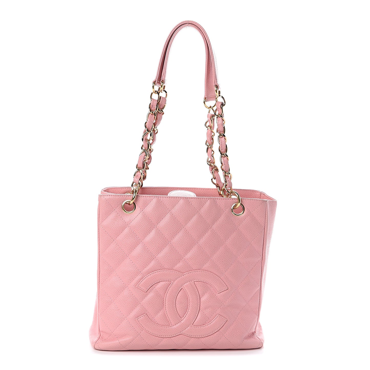 Caviar Quilted Petit Shopping Tote PST Pink