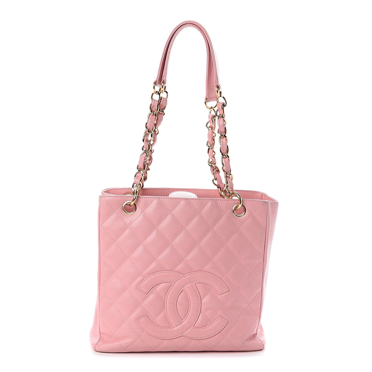 Chanel Caviar Quilted Petit Shopping Tote PST Pink 1 of 9