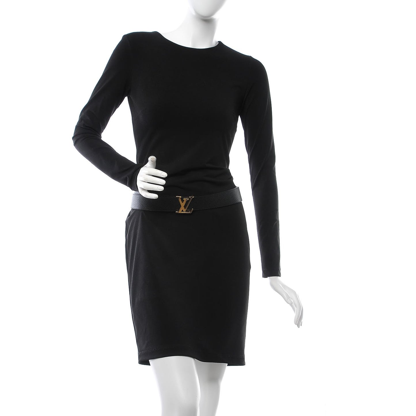 Taurillon Calfskin 30mm LV Initiales Reversible Belt 95 38 Black