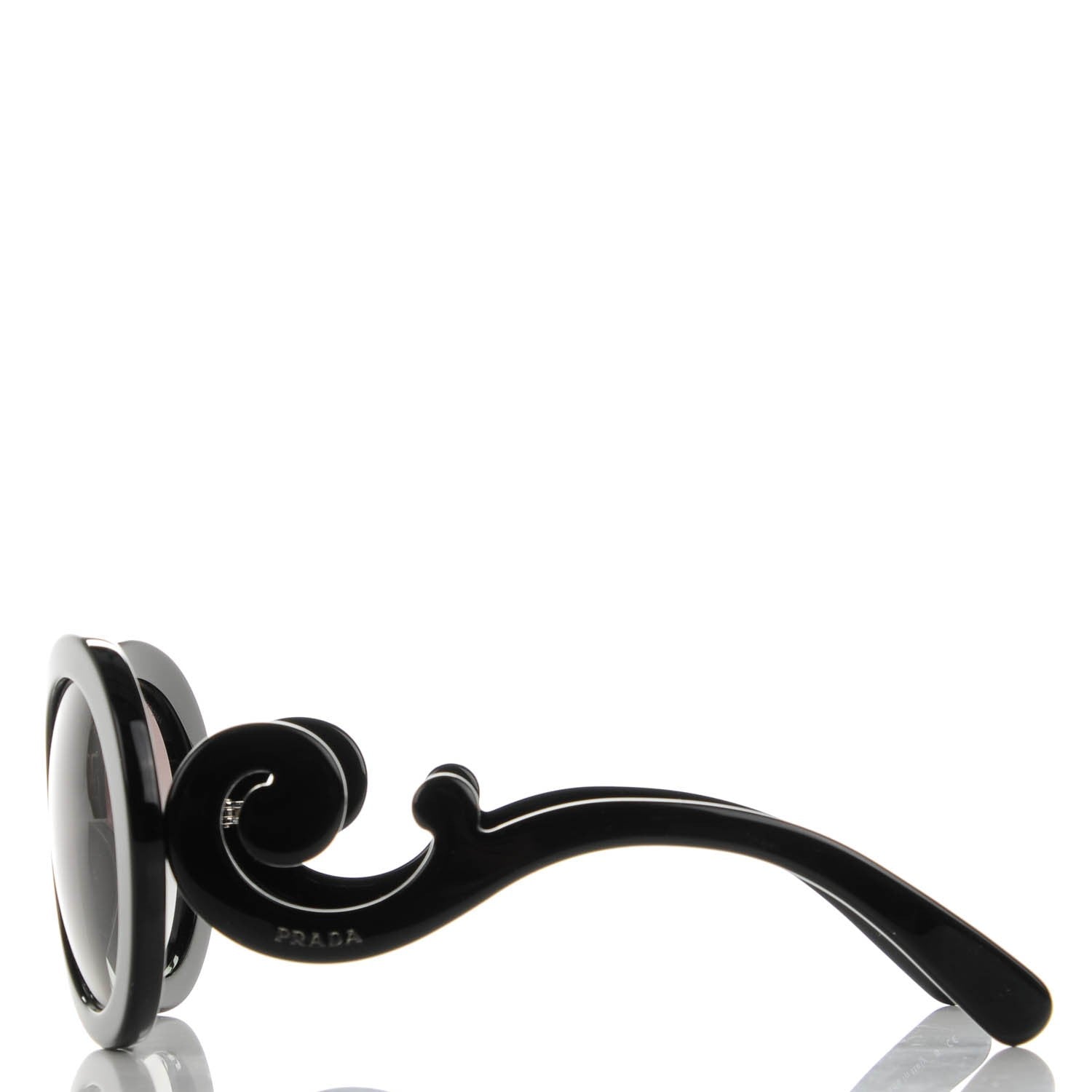 Prada Baroque Sunglasses SPR 27N Black 2 of 6