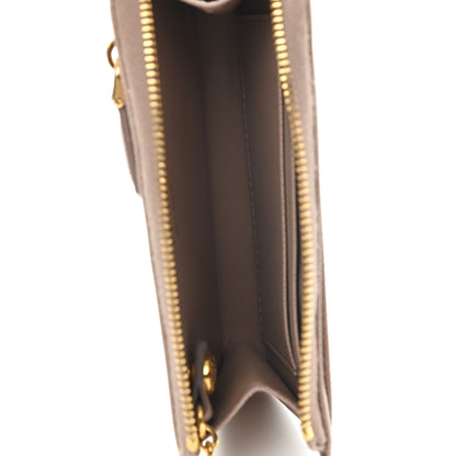 Prada Saffiano Metal Zip Around Keychain Cipria 4 of 7