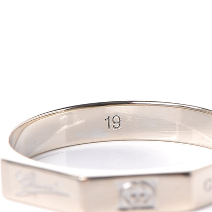Gucci 18K White Gold Octagon Logo Band Ring 59 8.75 5 of 6