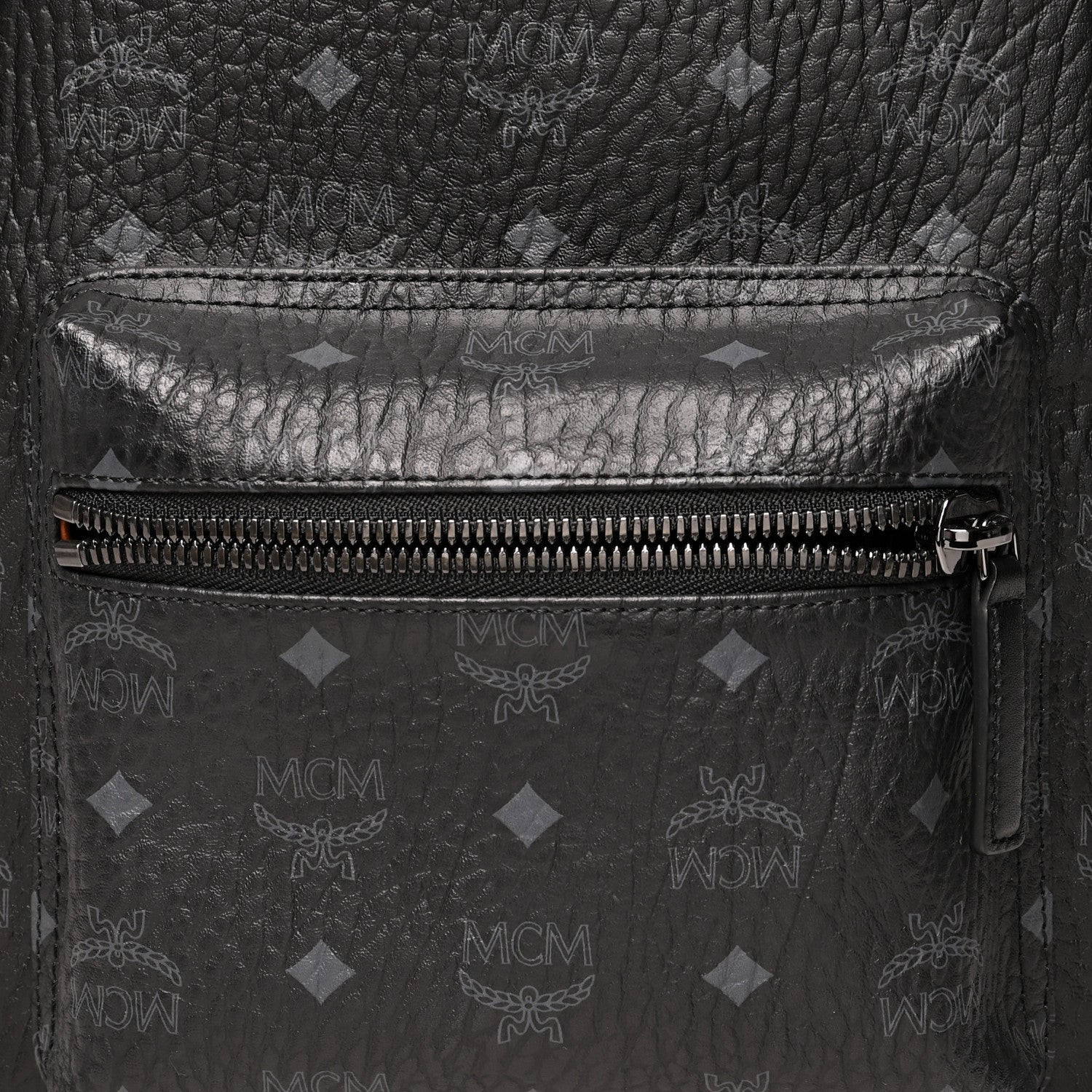MCM Visetos Small Side Stud Stark Backpack Black 7 of 9