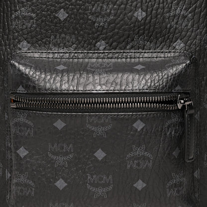 MCM Visetos Small Side Stud Stark Backpack Black 7 of 9