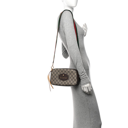 Gucci GG Supreme Monogram Web Neo Vintage Shoulder Bag Beige New Acero Crop 2 of 10