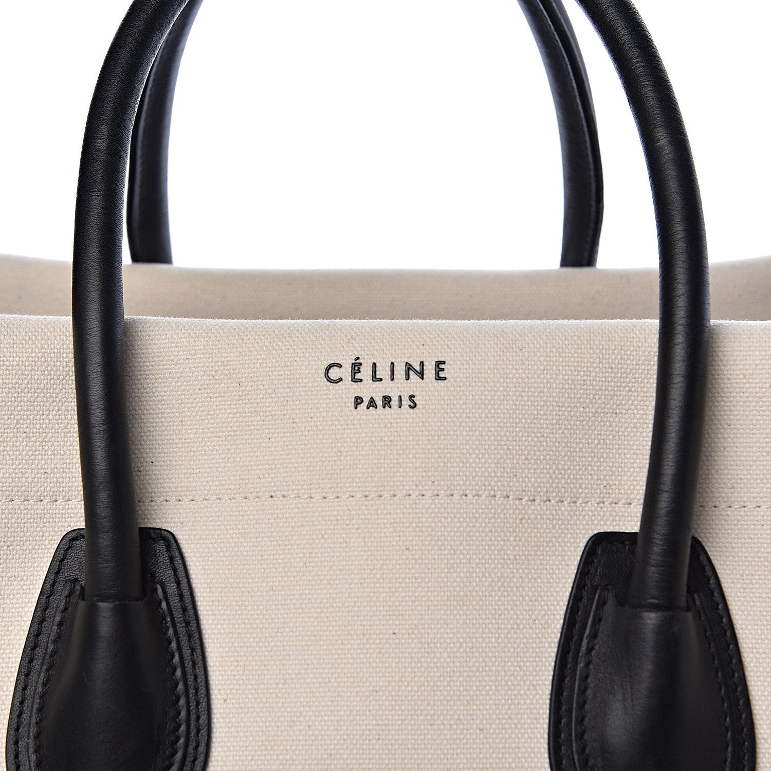 Celine Cotton Canvas Medium Phantom Luggage White 13 of 20