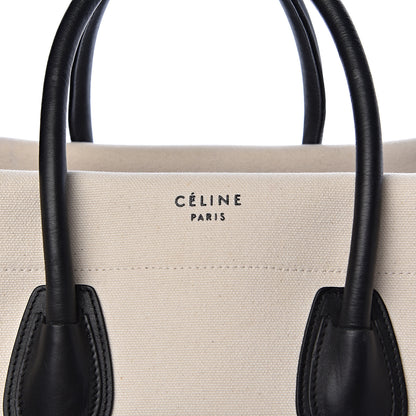 Celine Cotton Canvas Medium Phantom Luggage White 13 of 20