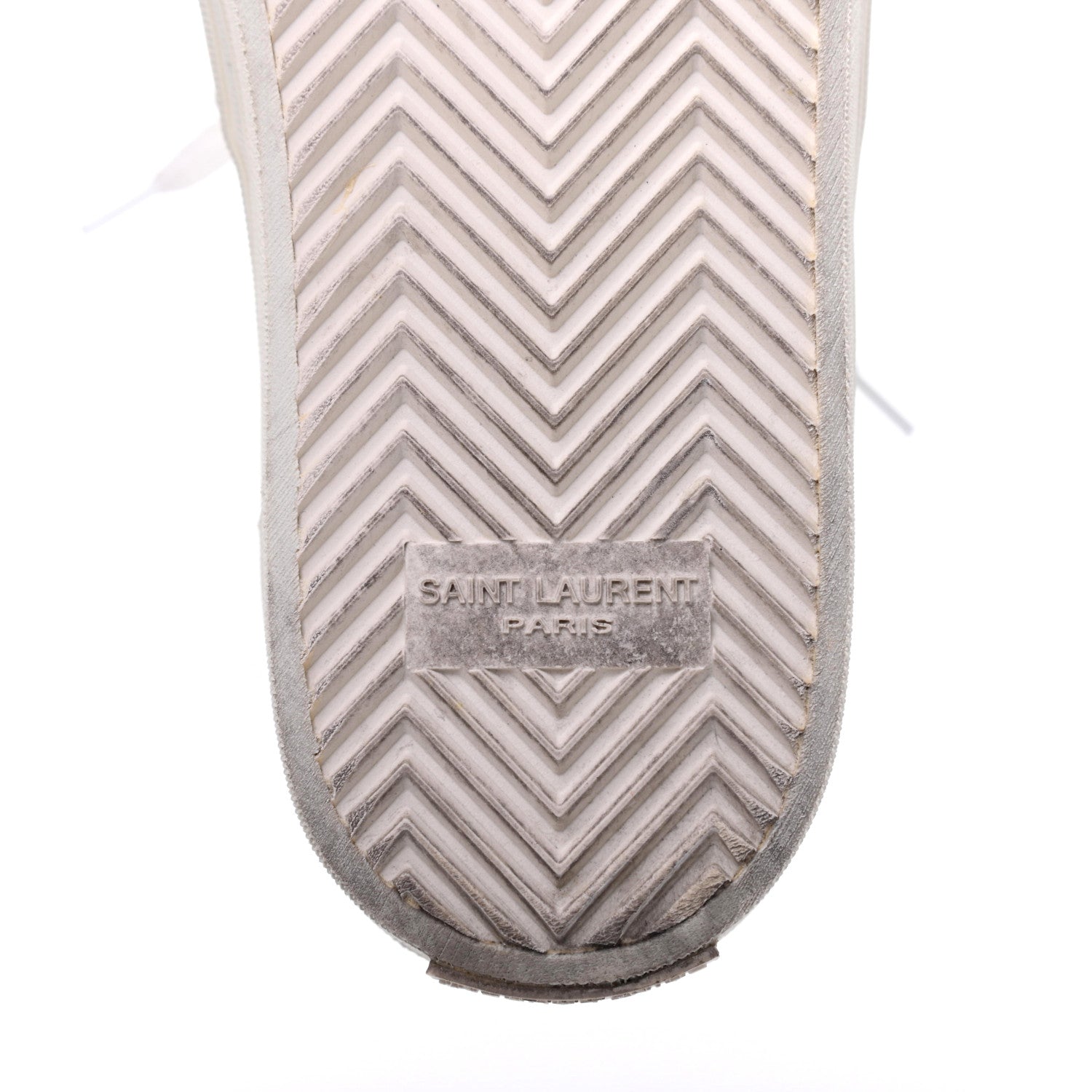Saint Laurent Metallic Calfskin Court Sneakers 37.5 Pale Gold 6 of 16