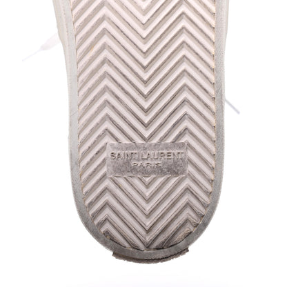 Saint Laurent Metallic Calfskin Court Sneakers 37.5 Pale Gold 6 of 16