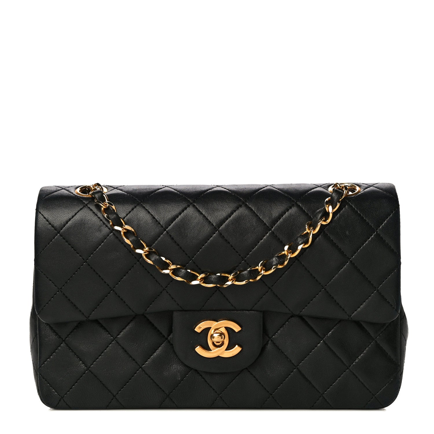 Chanel Lambskin Quilted Small Double Flap Black 1 of 26