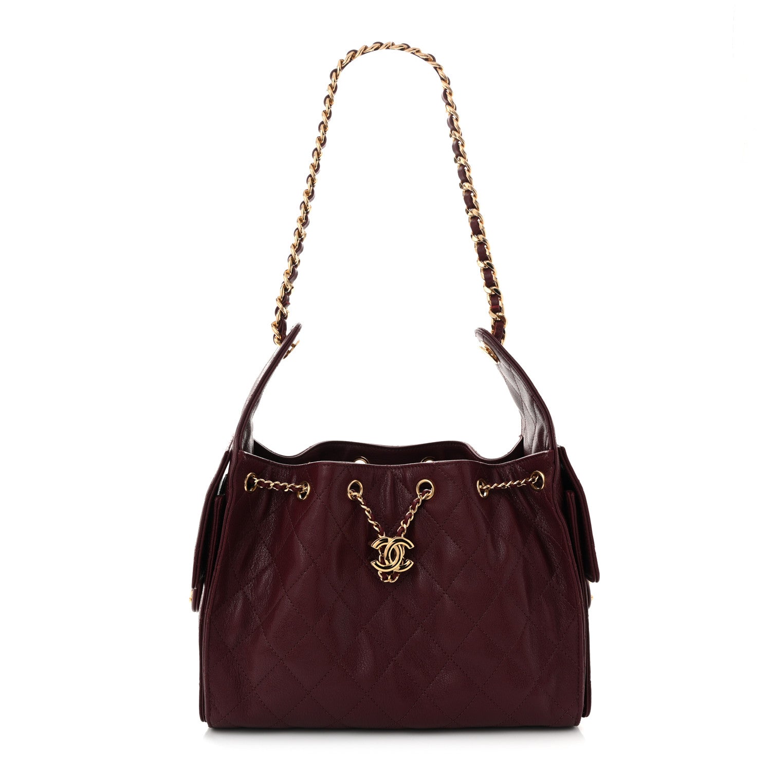 Chanel Caviar Quilted Small Chanel 25 Handbag Burgundy 1 of 11