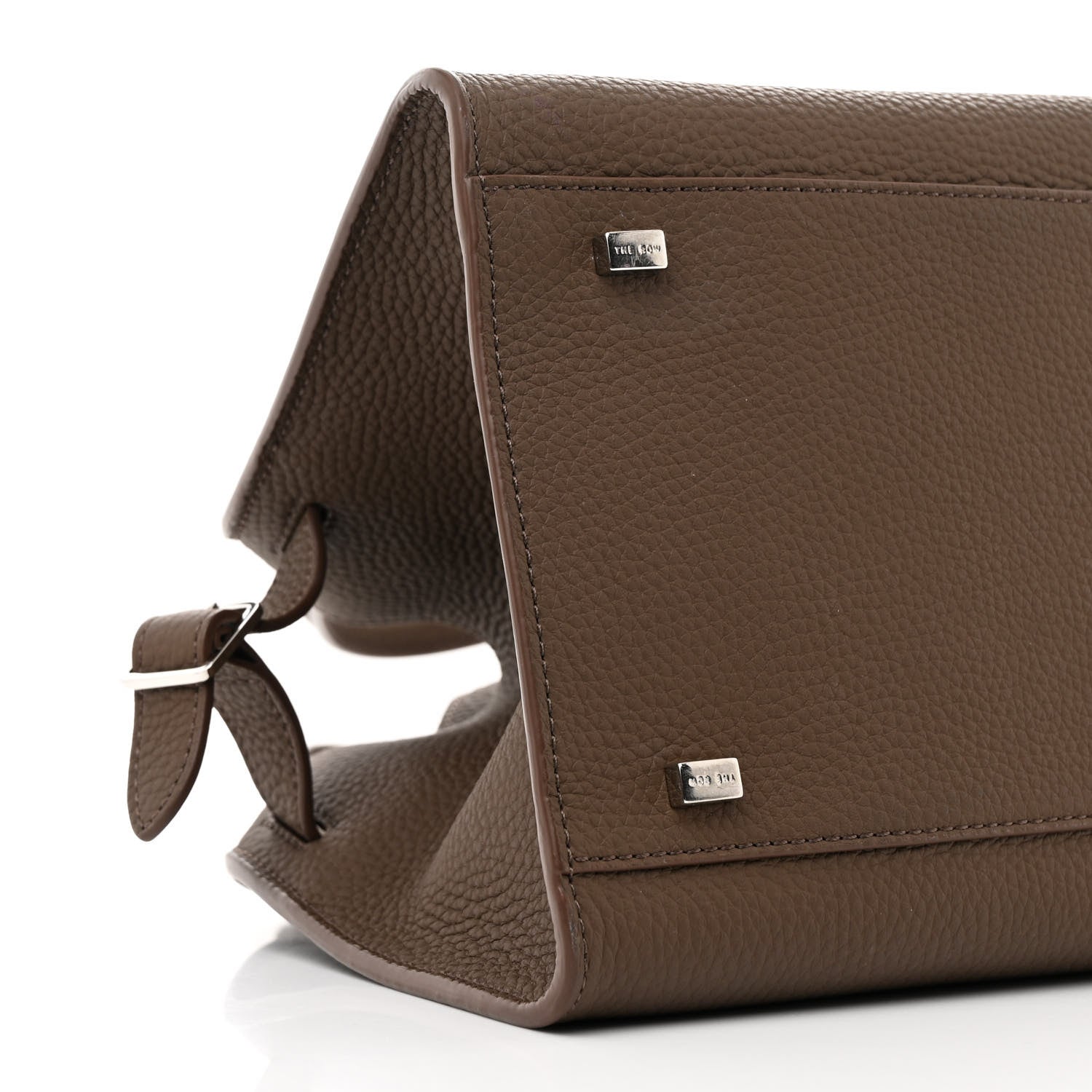 The Row Grained Calfskin Soft Margaux 10 Bag Dark Olive 8 of 10