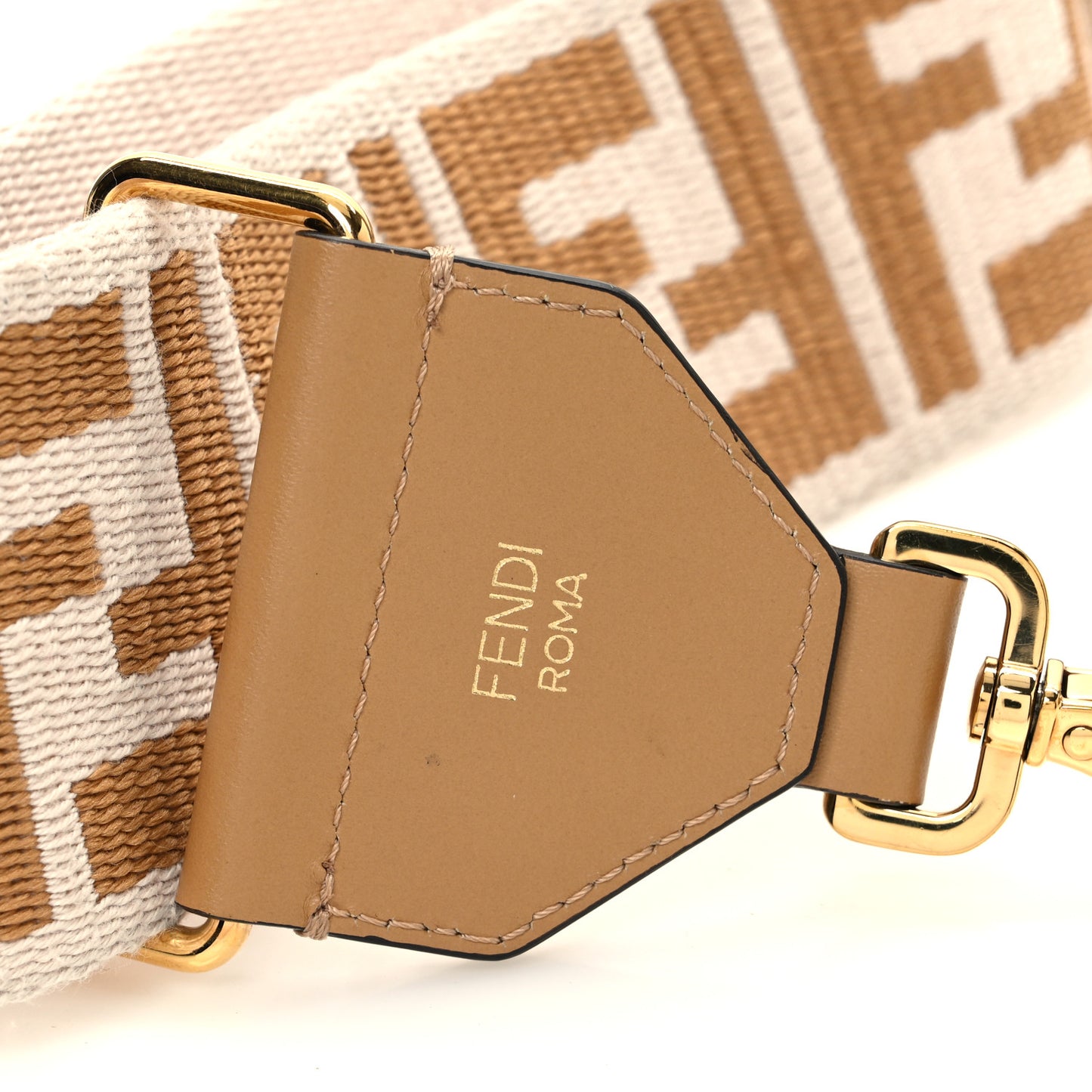 Ribbon Vitello King FF 1974 Adjustable Strap You Poudre Cuoio Miele Scuro