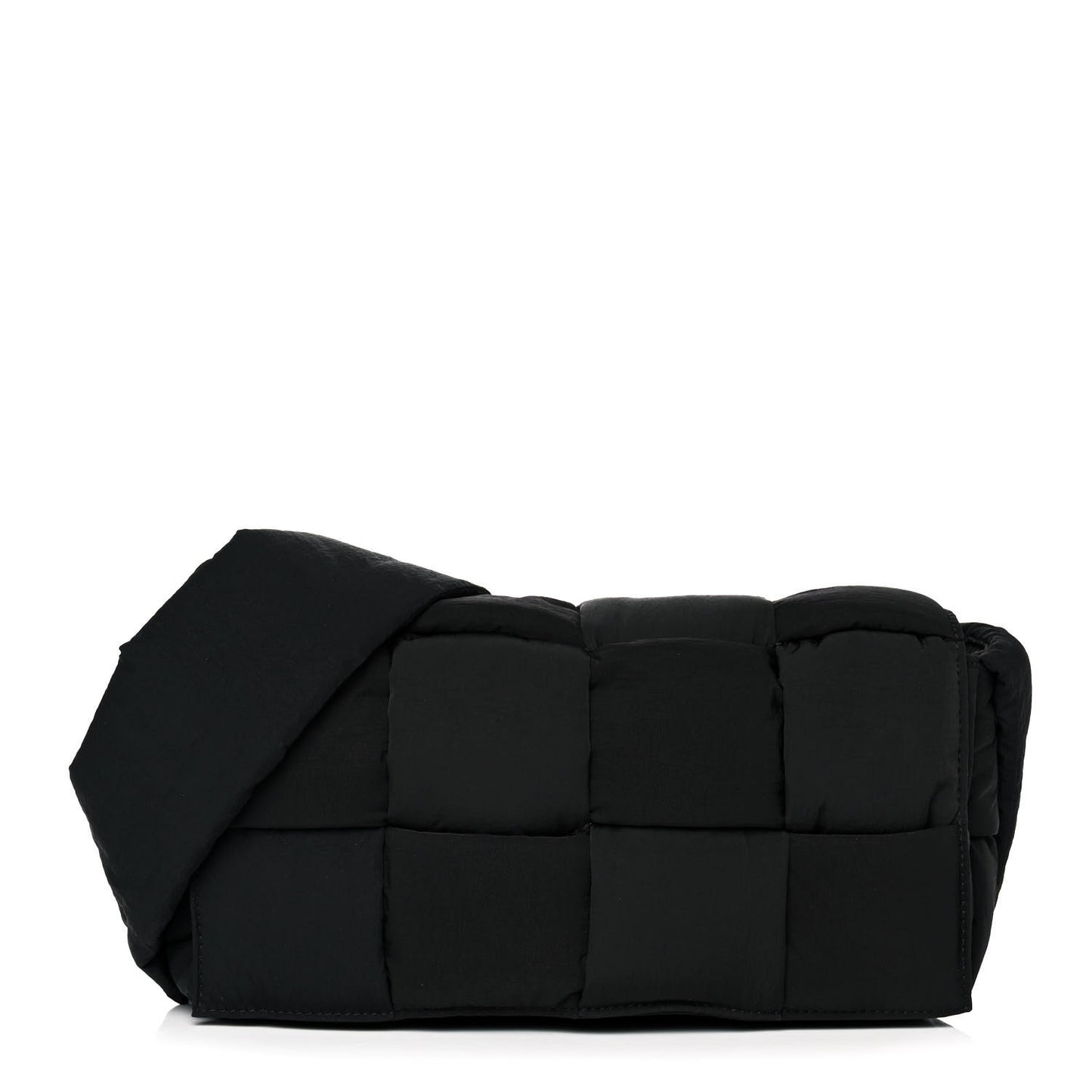 Nylon Intrecciato Padded Tech Cassette Bag Black