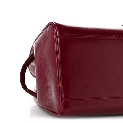 Jacquemus Shiny Vintage Calfskin Le Turismo Soft Bowling Bag Burgundy 9 of 15