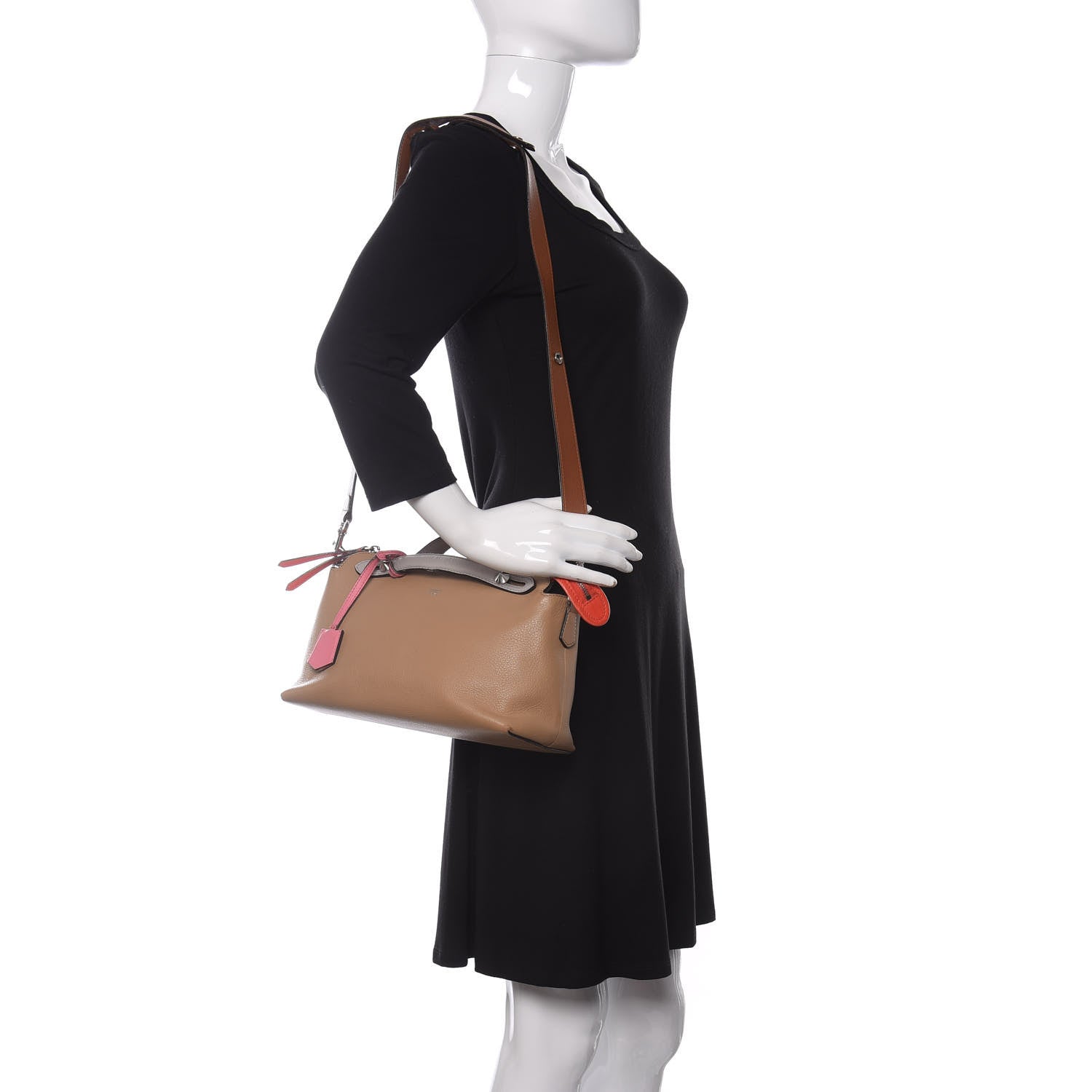 Fendi Vitello Dolce 5 Color Medium By The Way Boston Bag Cuoio Multicolor 2 of 16