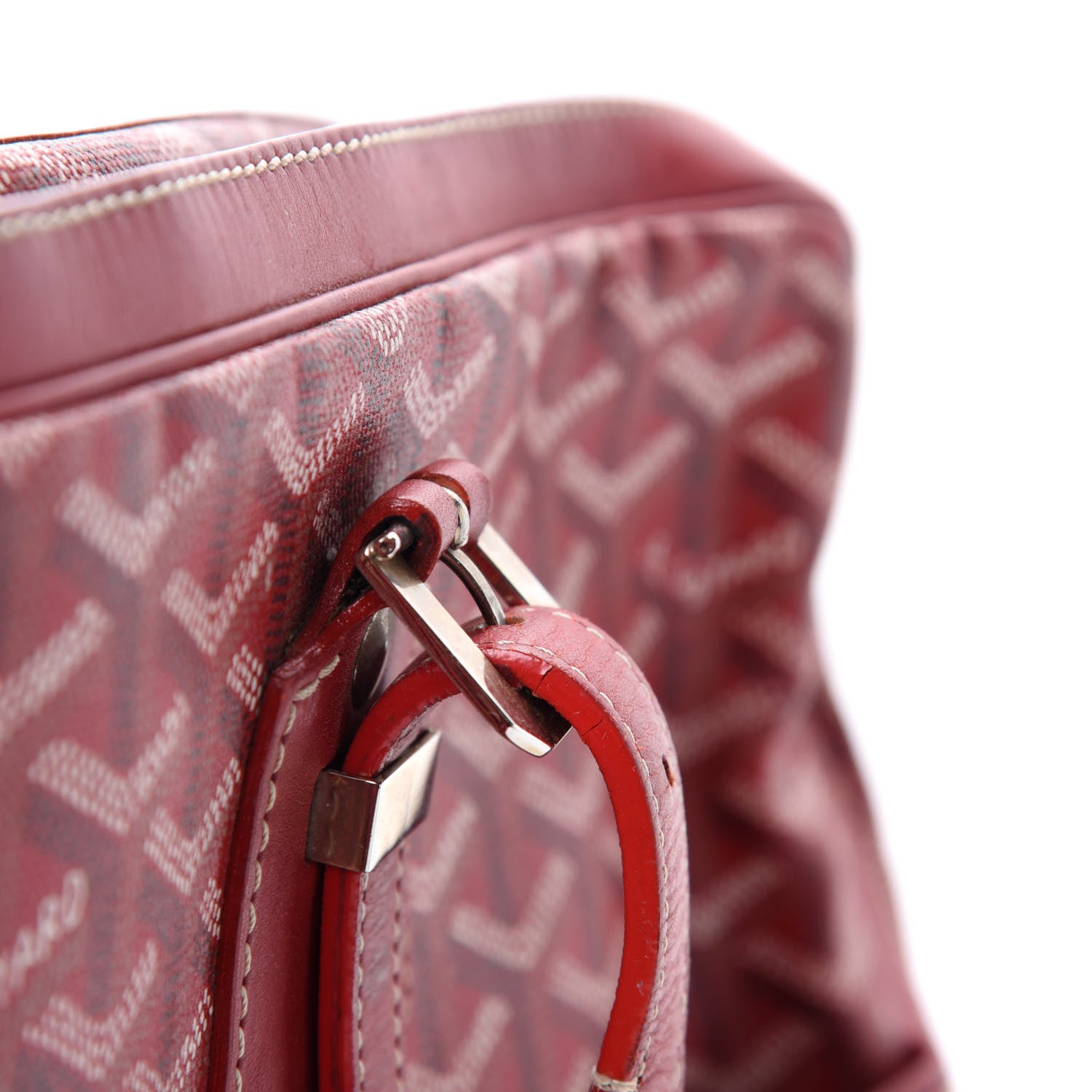 Goyard Goyardine Ambassade MM Briefcase Red 13 of 19