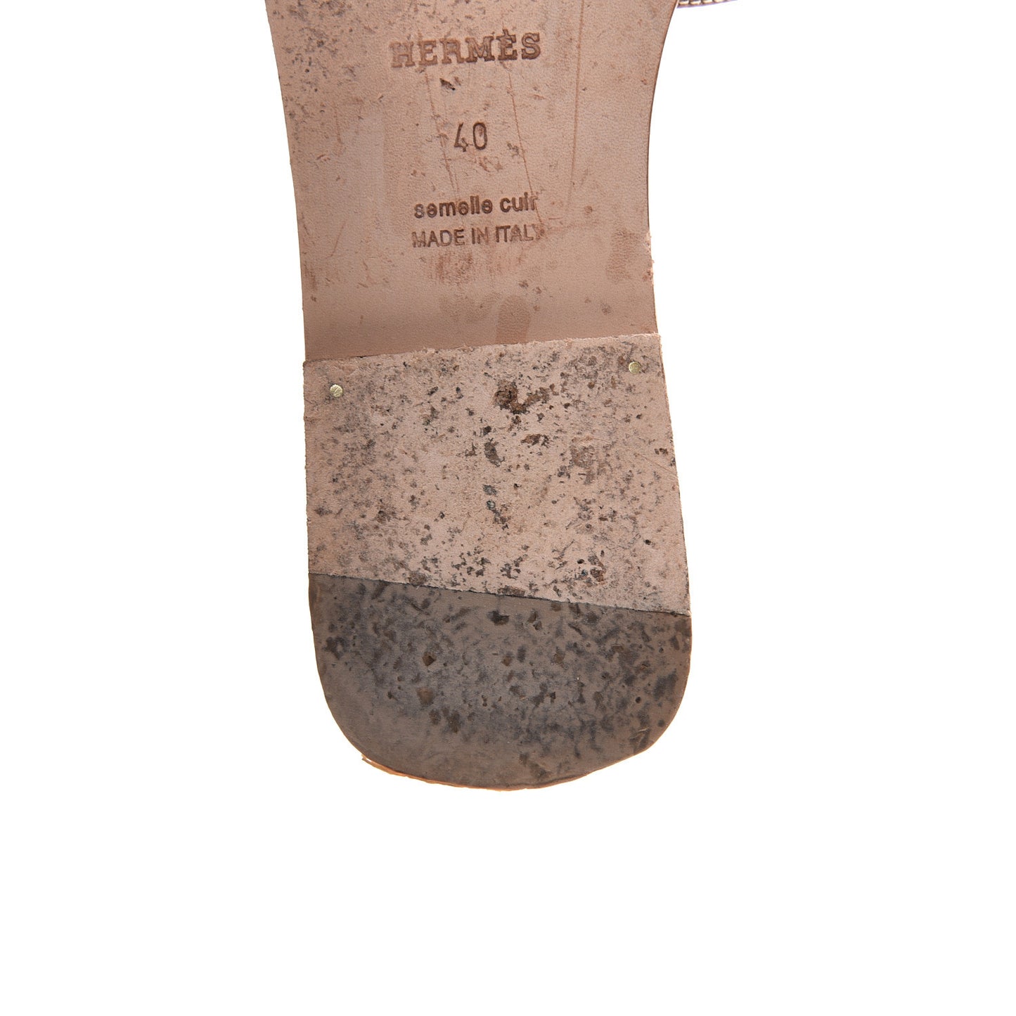 Box Calfskin Oran Sandals 40 Gold