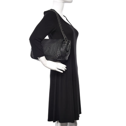 Chanel Metallic Goatskin Luxe Ligne Flap Black 2 of 11