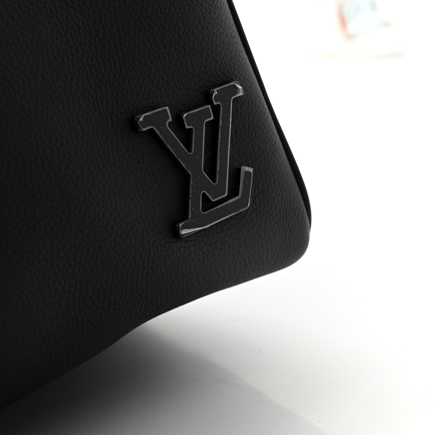 Louis Vuitton Grained Calfskin Aerogram Keepall Bandouliere 40 Black 10 of 11