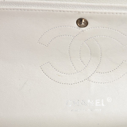 Chanel Washed Caviar Quilted Medium Double Flap White 9 of 11