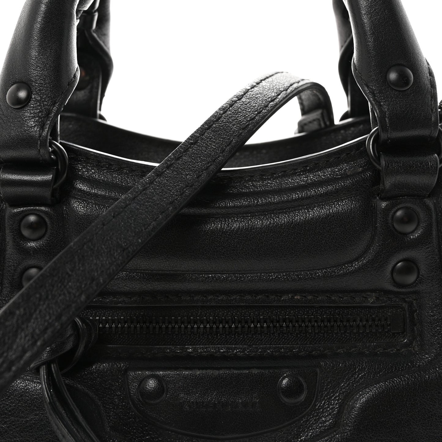 Cake Calfskin Tonal Hardware Mini Neo Classic City Black
