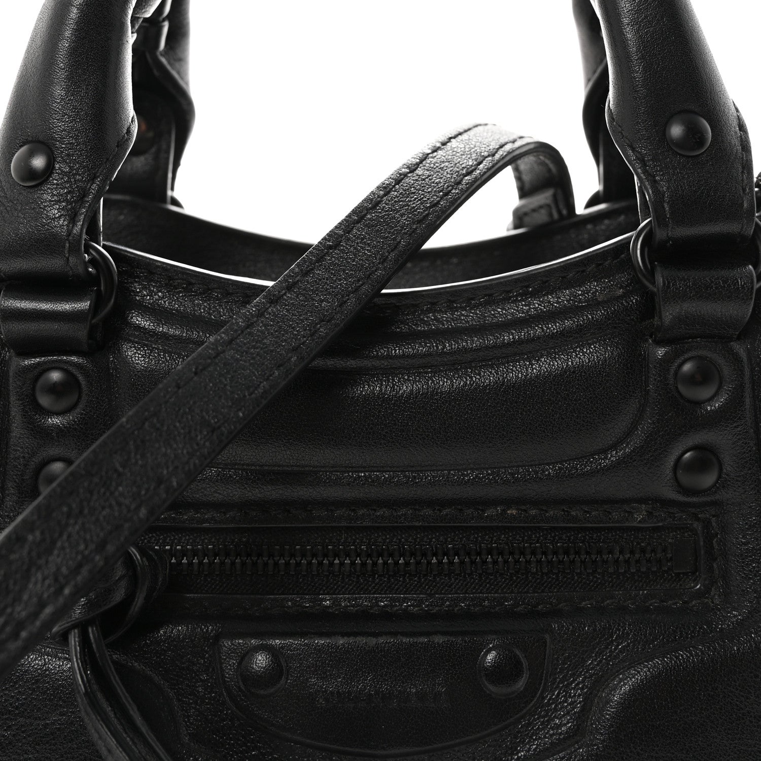 Balenciaga Cake Calfskin Tonal Hardware Mini Neo Classic City Black 7 of 9