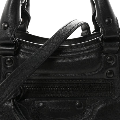 Balenciaga Cake Calfskin Tonal Hardware Mini Neo Classic City Black 7 of 9