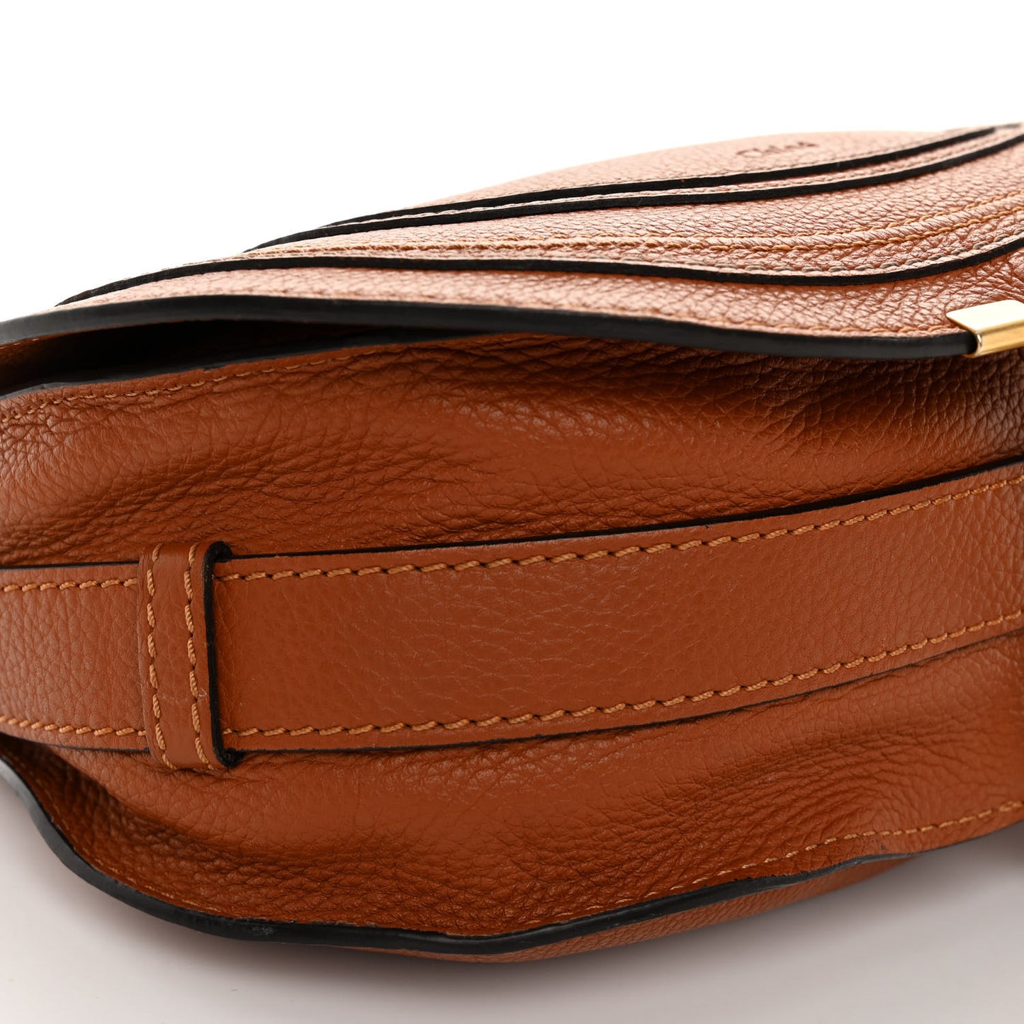 Calfskin Medium Marcie Round Crossbody Bag Tan