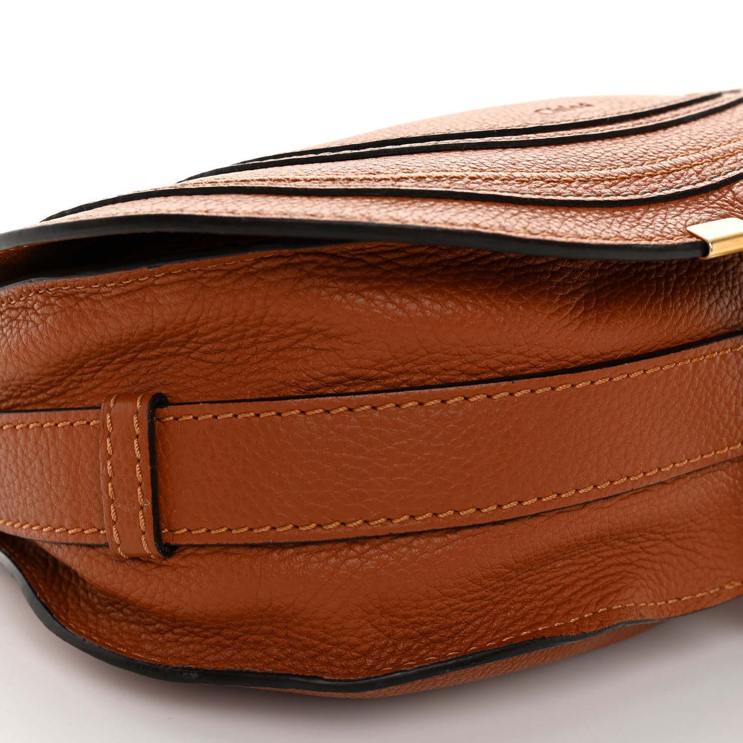 Chloe Calfskin Medium Marcie Round Crossbody Bag Tan 8 of 10