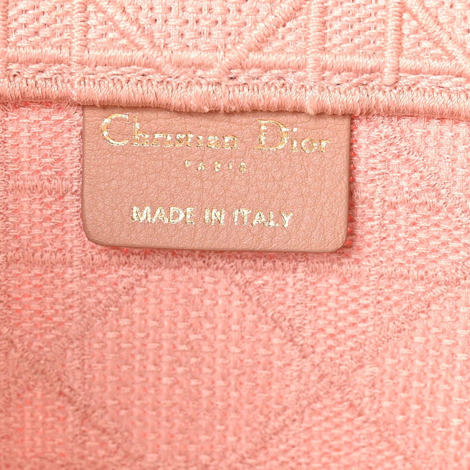 Christian Dior Canvas Embroidered Cannage Medium Book Tote Bois de Rose 6 of 10