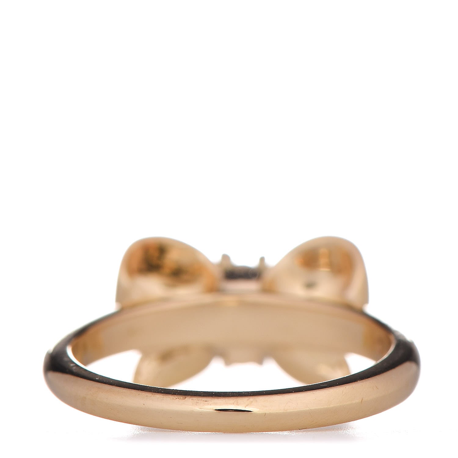 Tiffany 18K Yellow Gold Diamond Bow Ring 48 4.5 4 of 6
