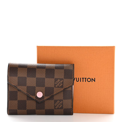 Louis Vuitton Damier Ebene Victorine Wallet Rose Ballerine 7 of 7