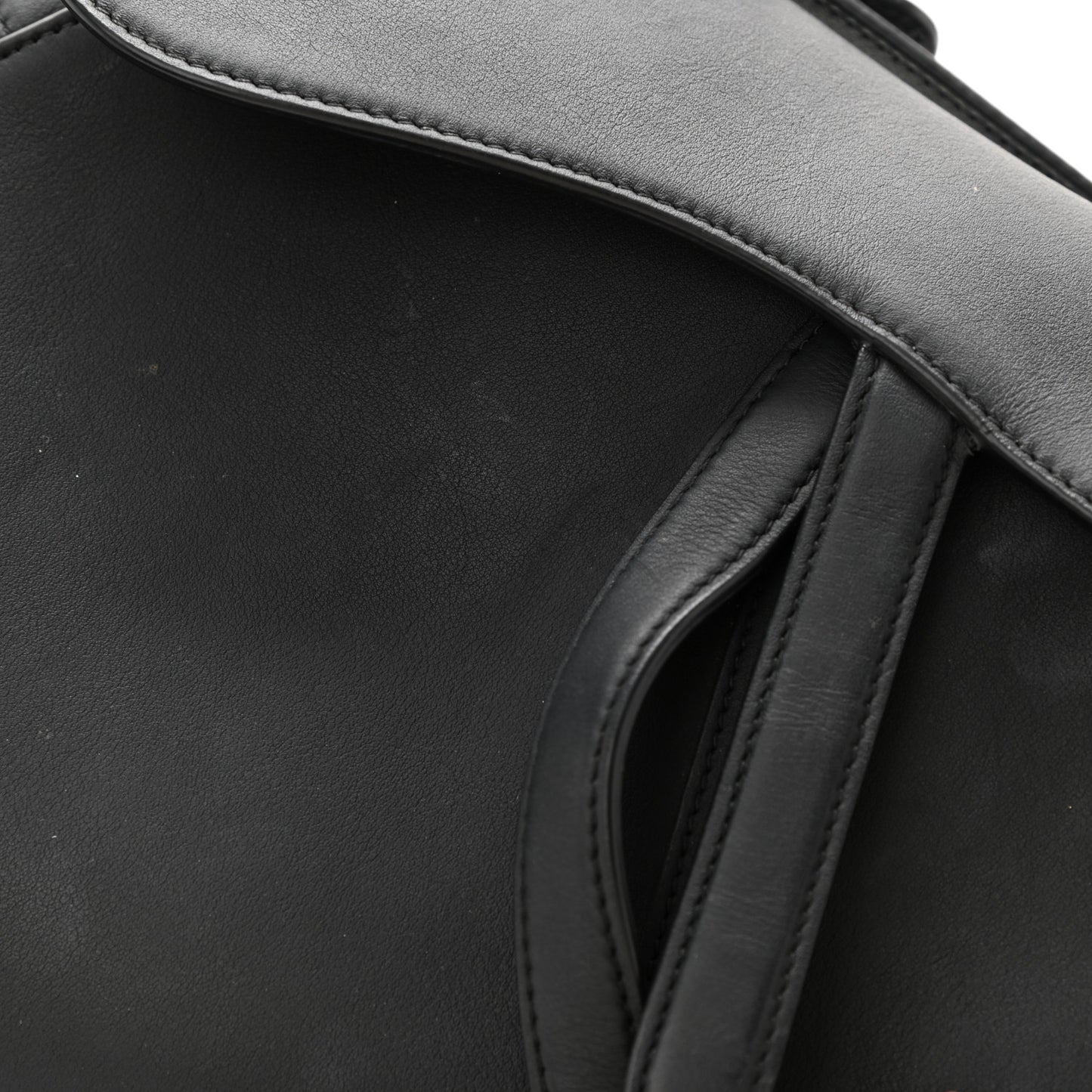 Ultra Matte Calfskin Saddle Bag Black