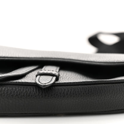 Christian Dior Grained Calfskin Mens Mini Saddle Bag Black 10 of 10
