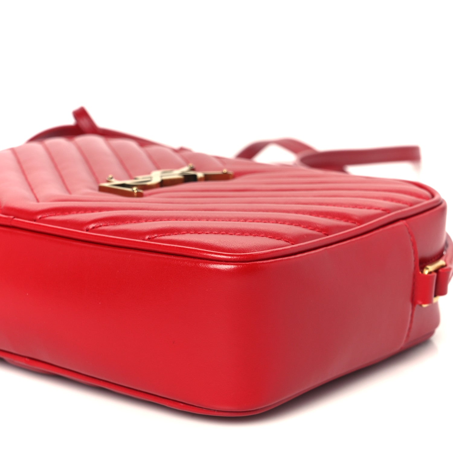 Saint Laurent Calfskin Matelasse Monogram Lou Camera Bag Rouge Eros 10 of 11