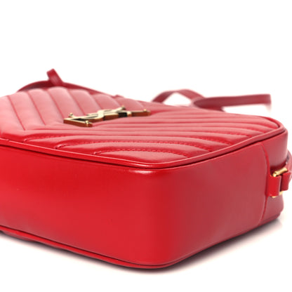 Saint Laurent Calfskin Matelasse Monogram Lou Camera Bag Rouge Eros 10 of 11