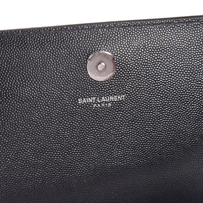 Saint Laurent Grain De Poudre Medium Classic Monogram Kate Satchel Black 6 of 7